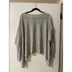 Converse One Star Gray Asymmetrical Gray‎ Drape Knit Sweater Size S